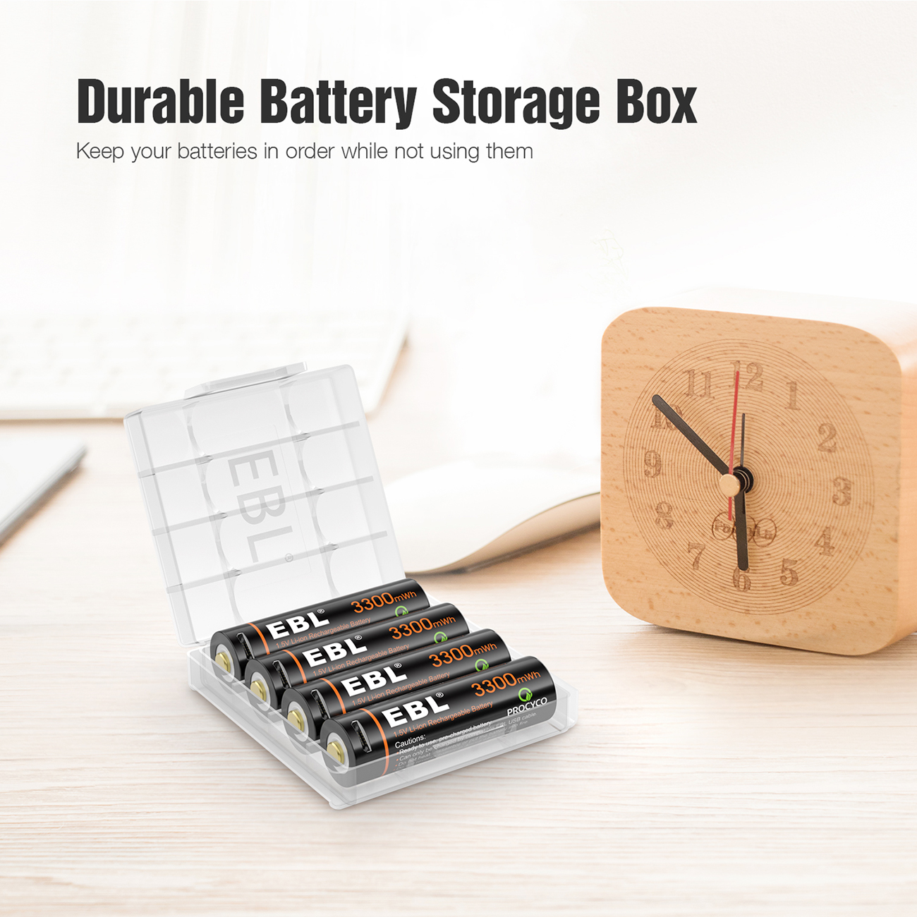 EBL rechargeable lithium battery